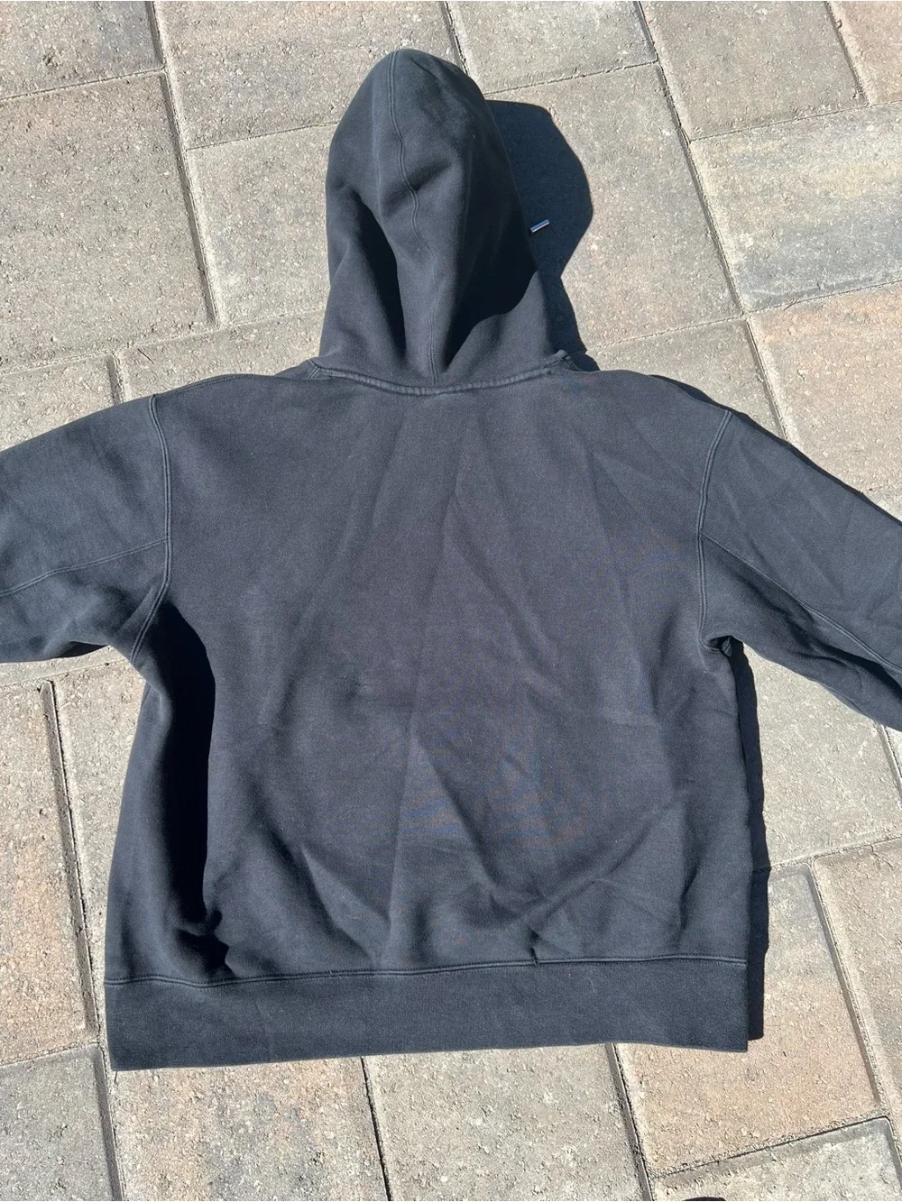 Jordan Flight Men's Fleece Hoodie Black Satin Lined Hood Small